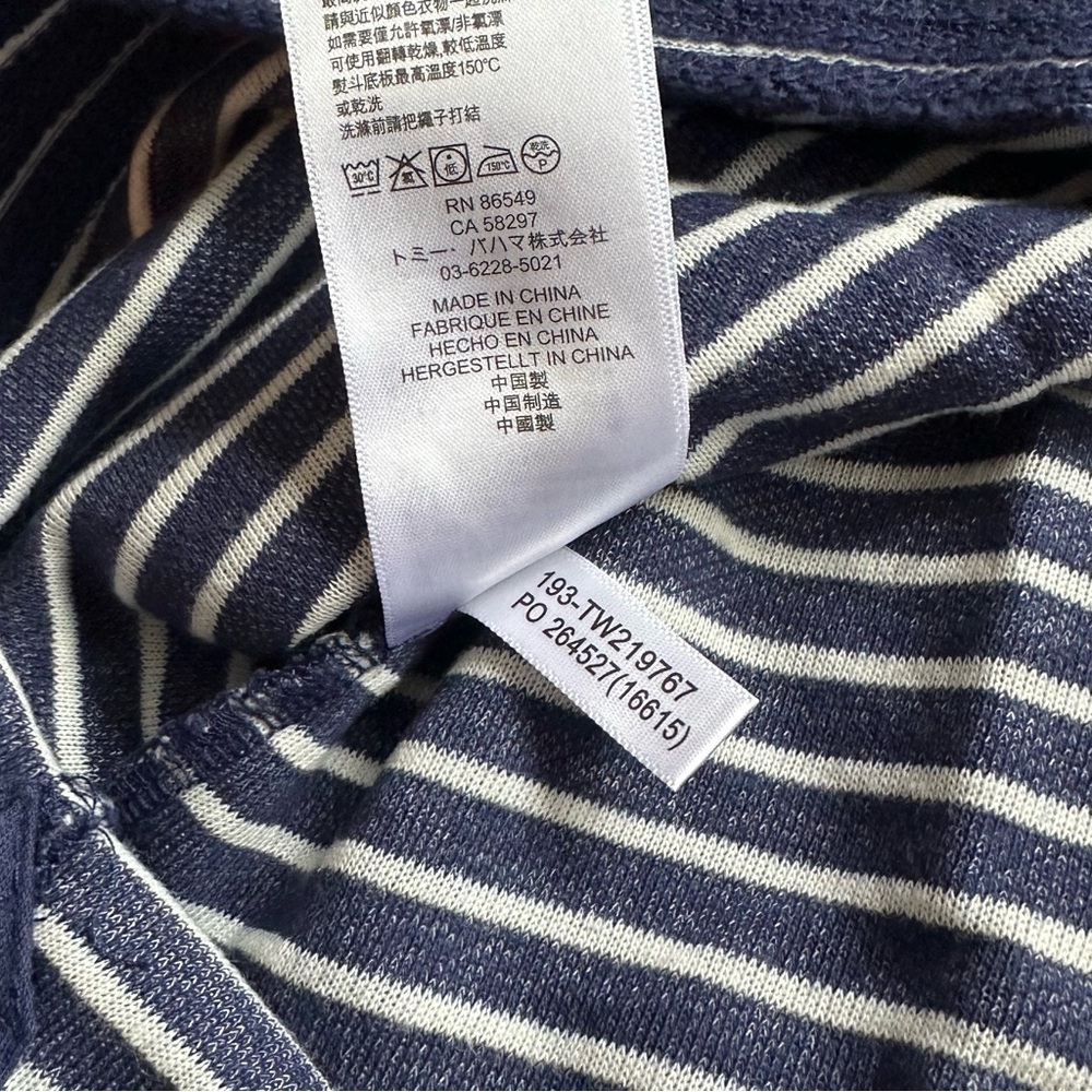 Tommy Bahama |  Navy and White Catalina Striped Lace-Up Knit Tunic | Small - Picture 12 of 13